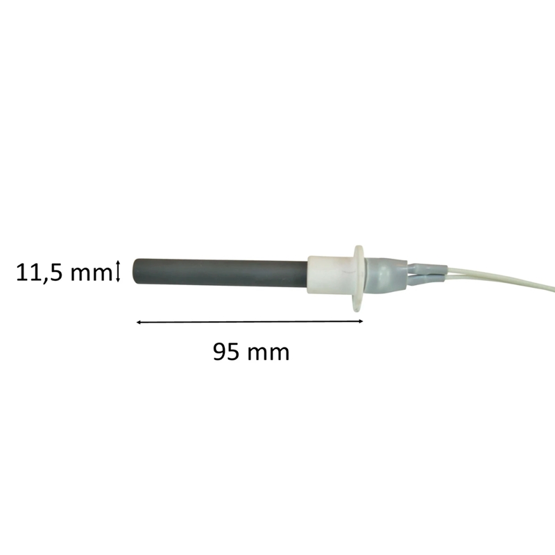 Igniter round ceramic for pellet stove: 11,5 mm x 95 mm 300 Watt