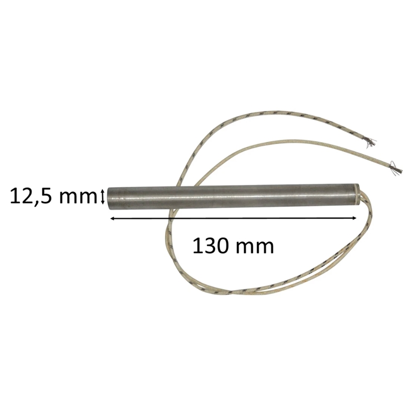 Igniter for pellet stove: 12,5 mm x 130 mm 300 Watt 