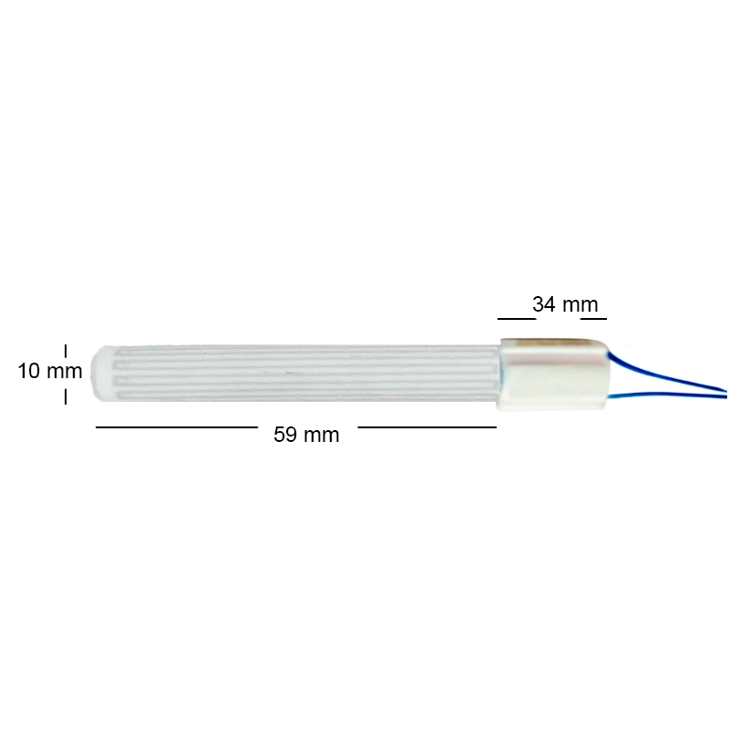 Igniter round ceramic for pellet stove: 10,5 x 60 mm 250 Watt