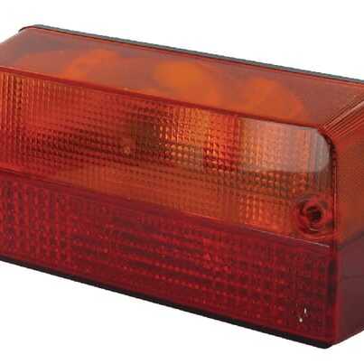 John Deere Rear lamp 220 x 104mm - 02780000 - Rear light rectangular, red/amber, bolt on, 220x104mm, Cobo