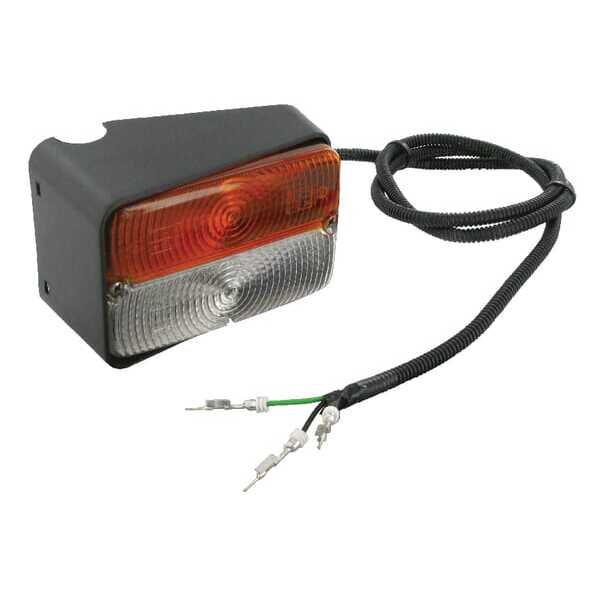 John Deere Direction and position lamp - 0307520000 - Direction and position light LH rectangular, 12V, amber/transparent, bolt 