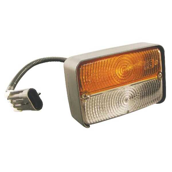 John Deere Direction and position lamp - 03275000 - Direction and position light Halogen, front, rectangular, 12V, amber/transpa