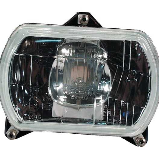 John Deere Work light flush mounted - 05389000 - Headlight insert Halogen, rectangular, transparent, 155x65x155mm, Cobo