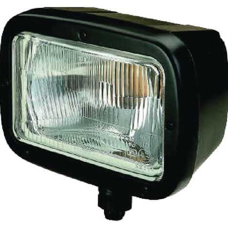 John Deere Headlight - 05551000 - Headlight rectangular, transparent, bolt on, 204x AMP plug, Cobo