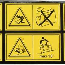 Castelgarden StickersoverviewOE - 1143615531 - Warning Label 6 Pictographs