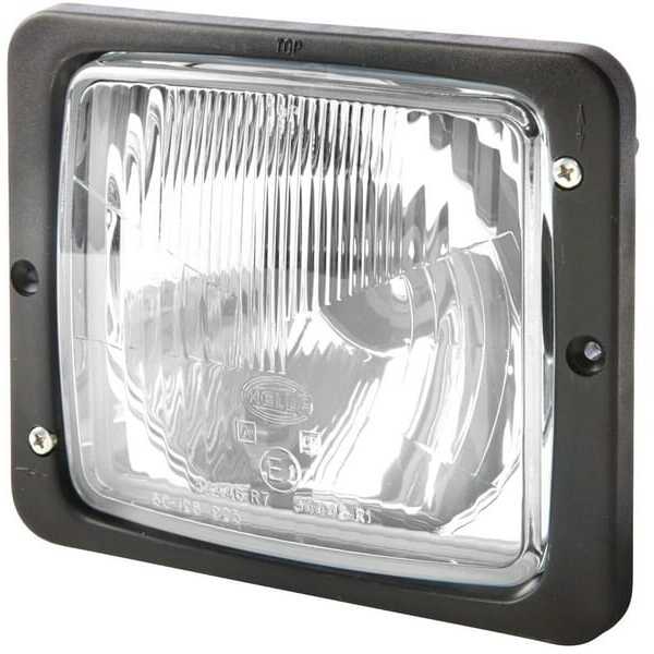John Deere Headlightsfor flush mounting - 1AA004109001 - Headlight Halogen, rectangular, 12/24V, transparent, bolt on, 173x99x14
