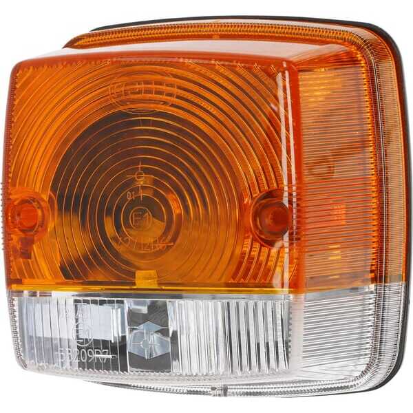 John Deere Direction and position lamp - 2BE003014251 - Direction and position light 21W, square, 12V, amber/transparent, bolt o