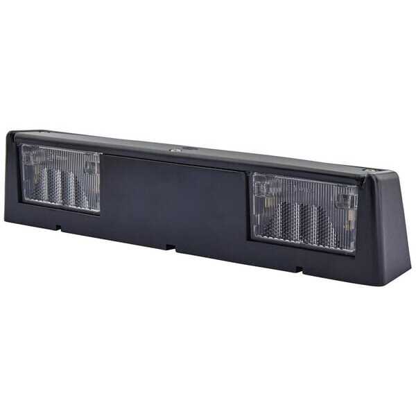 John Deere Number plate light - 2KA004525001 - Number plate light 5W, rectangular, 12/24V, white, bolt on, 266x45mm, Blade termi
