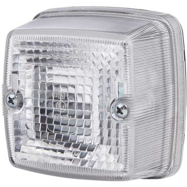 John Deere Position lamp - 2PF003014071 - Marker light 5W, square, 12/24V, transparent/white, bolt on, 84x51x84mm, Blade termina