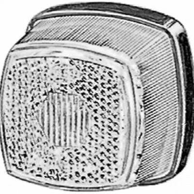 John Deere Position lamp - 2PG003057067 - Marker light 5W, square, 12V, transparent/white, bolt on, 62x46x62mm, Hella