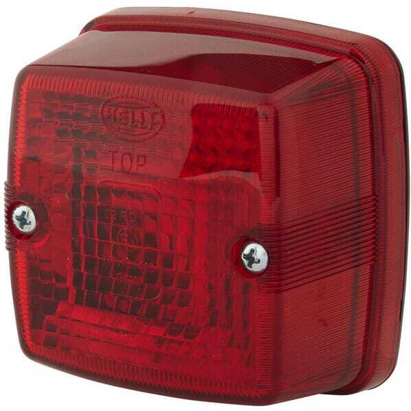 John Deere Square rear light - 2SA003014051 - Rear light square, 12/24V, red, bolt on, 84x51x84mm, Hella