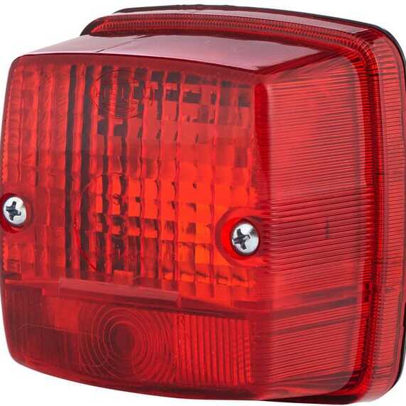 John Deere Square rear light - 2SB003014151 - Brake light square, 12/24V, red, bolt on, 84x51x84mm, Hella