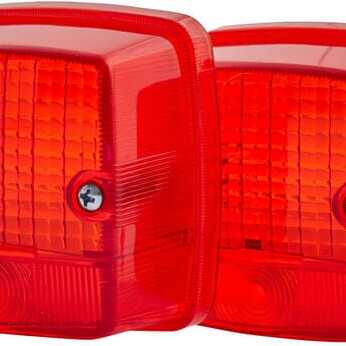 John Deere Separate lenses for rear lights Hella - 9EL115003035 - Light lens, red, square LH/RH/rear Hella