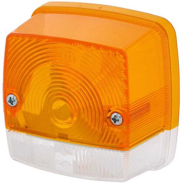 John Deere Separate lamp lens for indicator and position lights - 9EL115003055 - Light lens, amber/transparent, square LH/RH Hel