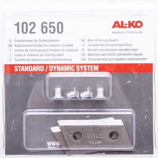 AL-KO Shredder bladesoverviewOE F&G - AK102650 - Blade set M/B 2X325030+4X503616