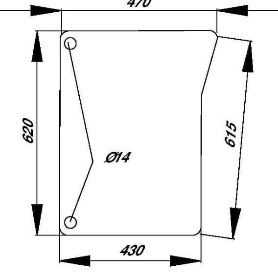 John Deere Windscreens - D8181 - Windscreen lower