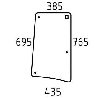 John Deere Side windows - L213353N - Side window RH