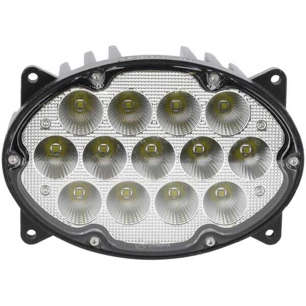 John Deere Work light oval LED - LA10559 - Work light LED, 65W, 5200lm, oval, 10/30V, 161x110x90mm, wide flood, 13 LED's, H4, Kr