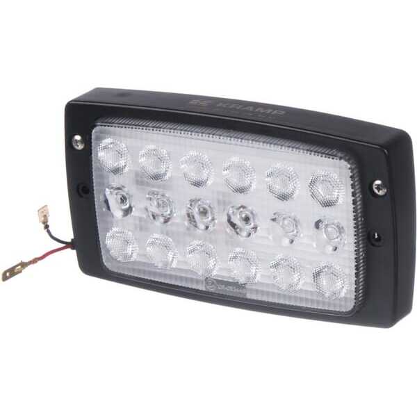 John Deere Rectangular LED work light - LA80300 - Work light LED, 27W, 3375lm, rectangular, 10-30V, white, AMP plug, Combo, 18 L