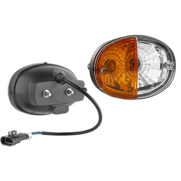 John Deere Indicator lamp - LT348464 - Direction and position light halogen, front, right, oval, 12V, amber/white, bolt on, 140x