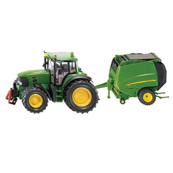 John Deere S01665 6920 with round baler - S01665 - John Deere with round baler