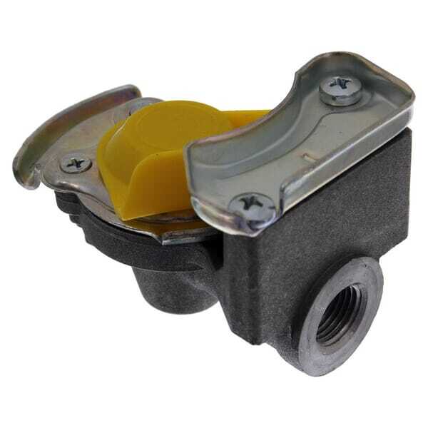 John Deere Quick coupler air brake 2 pipe - T710410 - Coupling head automatic M16x1.5 yellow